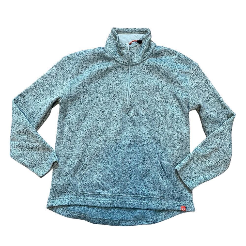 The American Outdoorsman For Women 1/4 Zip Pullover Kangaroo Pocket Blue size M